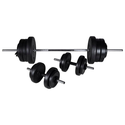 Weight Bench with Weight Rack, Barbell and Dumbbell 60.5 kg