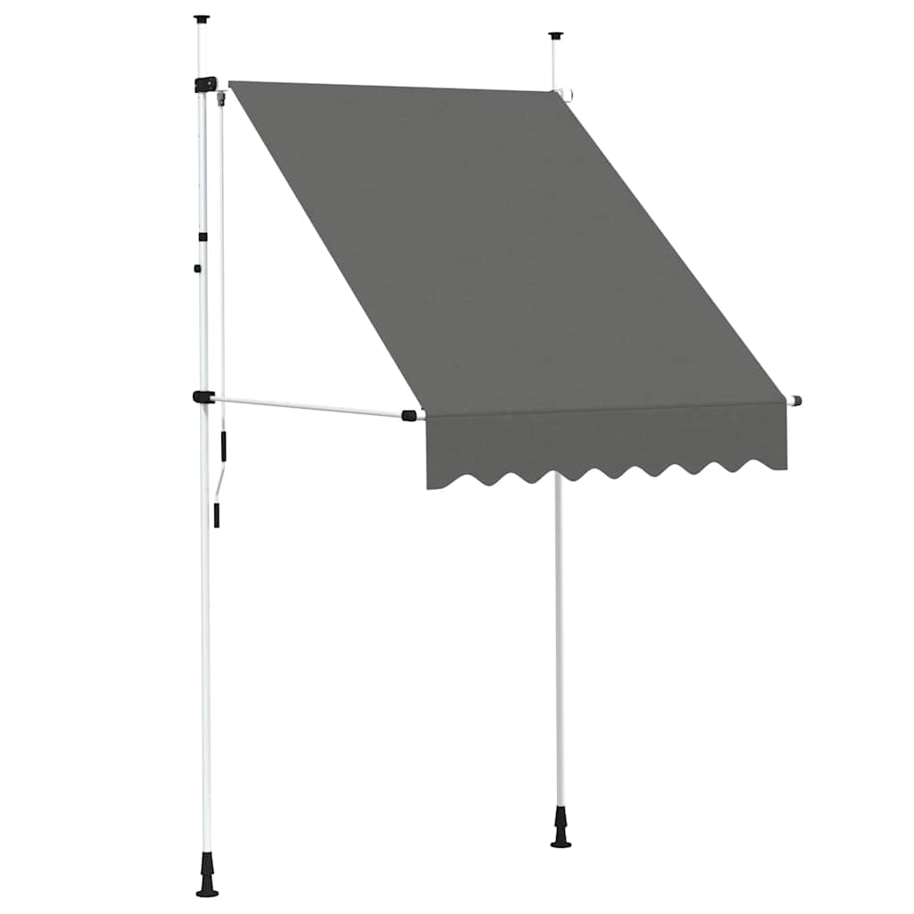 143687 vidaXL Manual Retractable Awning 150 cm Anthracite 2