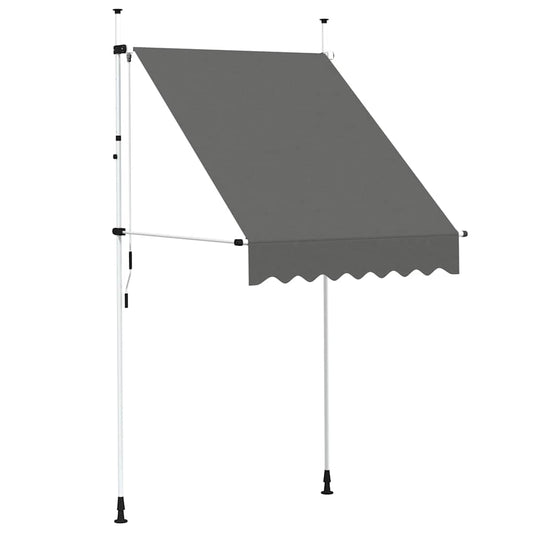 143687 vidaXL Manual Retractable Awning 150 cm Anthracite 2