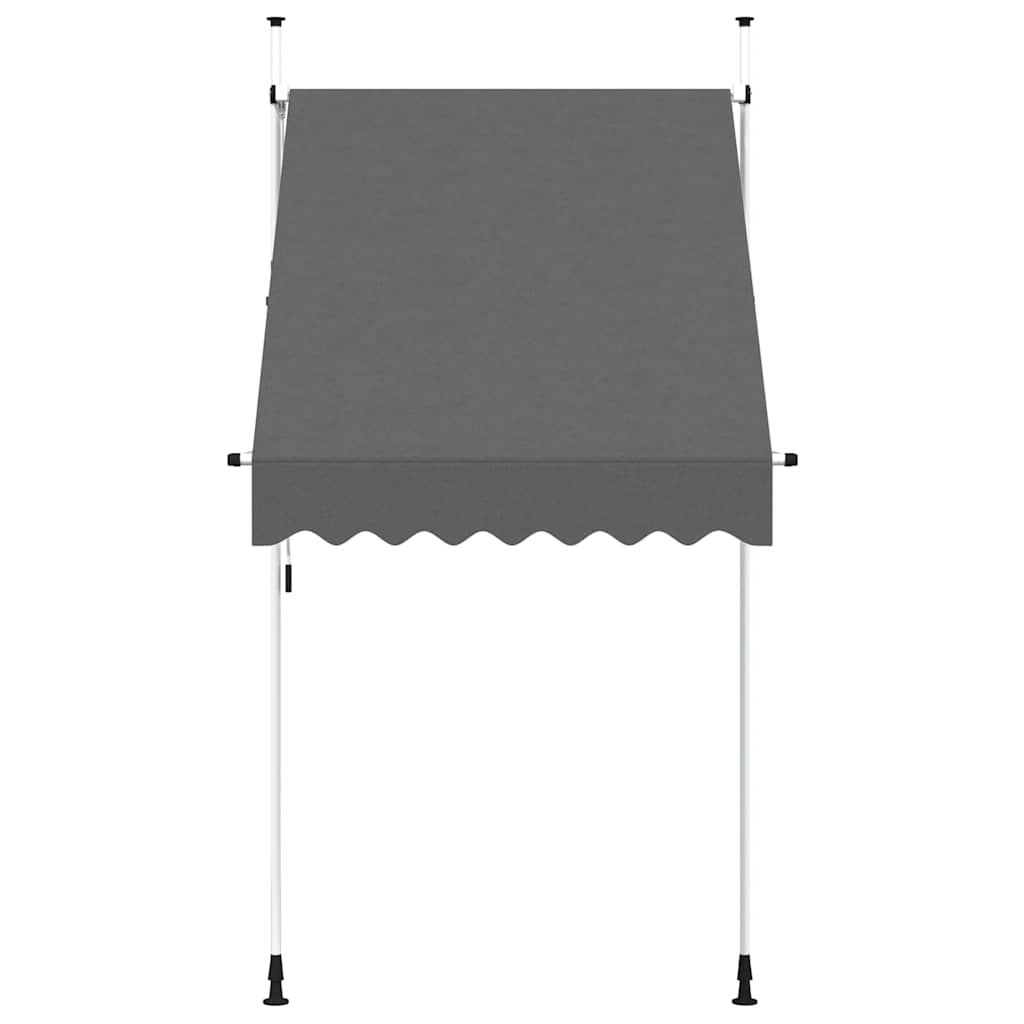 143687 vidaXL Manual Retractable Awning 150 cm Anthracite 3