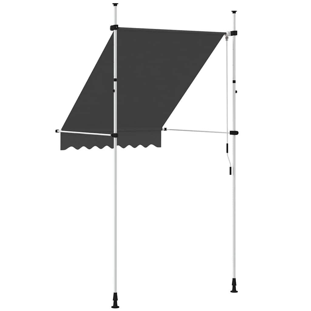 143687 vidaXL Manual Retractable Awning 150 cm Anthracite 4