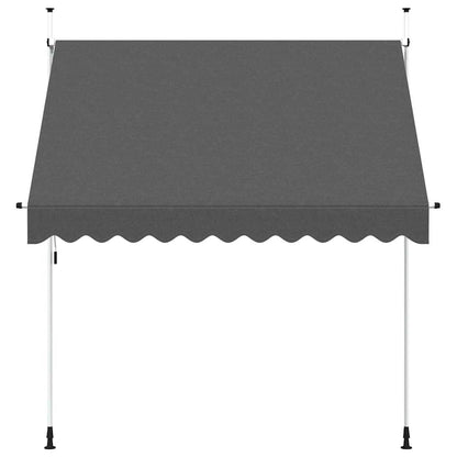 143689 vidaXL Manual Retractable Awning 250 cm Anthracite 3