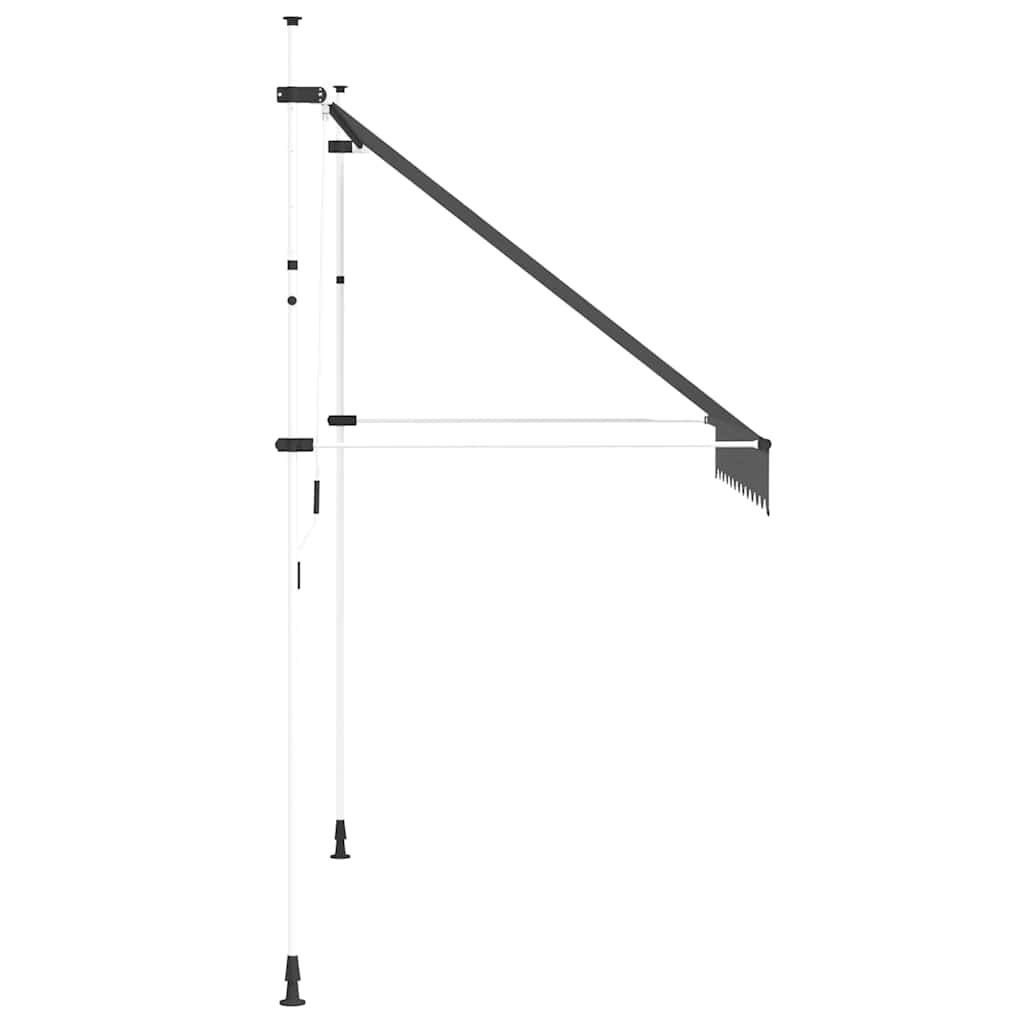 143689 vidaXL Manual Retractable Awning 250 cm Anthracite 4