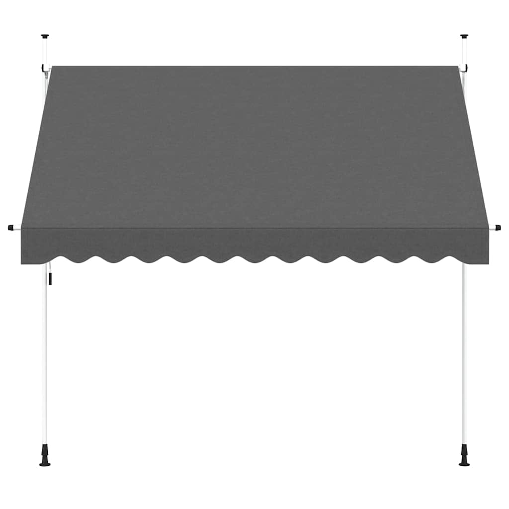 Manual Retractable Awning White frame Width 300 cm Anthracite