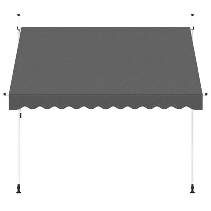 Manual Retractable Awning White frame Width 300 cm Anthracite