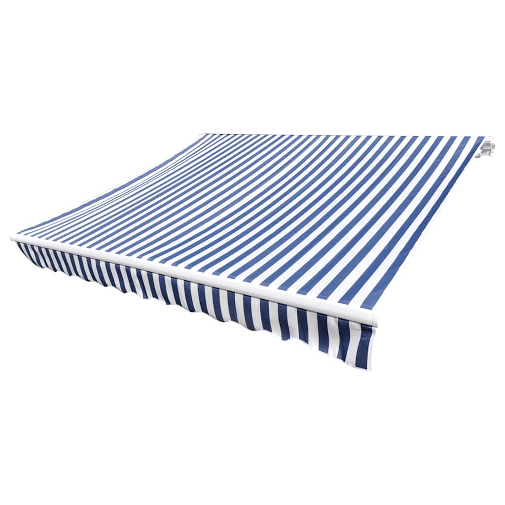 vidaXL Awning Replacement Fabric Blue and White 450x300 cm Polyester 2