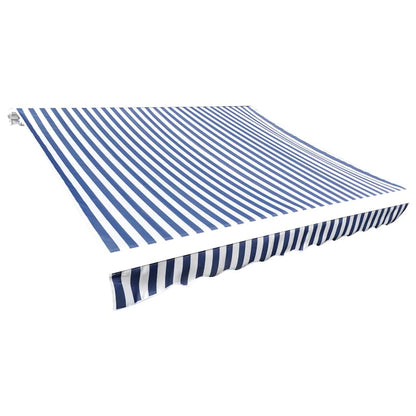 vidaXL Awning Replacement Fabric Blue and White 500x300 cm Polyester 1