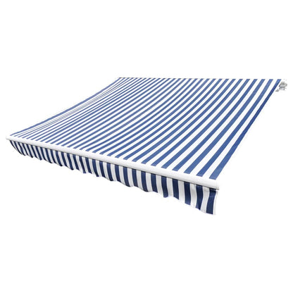 vidaXL Awning Replacement Fabric Blue and White 500x300 cm Polyester 2