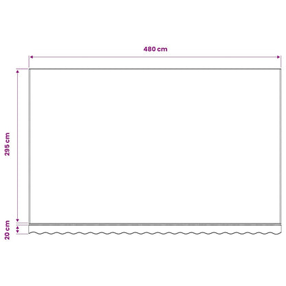 vidaXL Awning Replacement Fabric Blue and White 500x300 cm Polyester 5