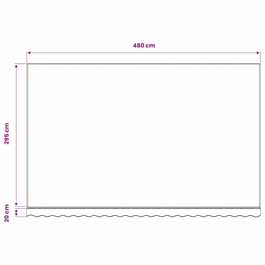 vidaXL Awning Replacement Fabric Orange and White 500x300 cm Polyester 5