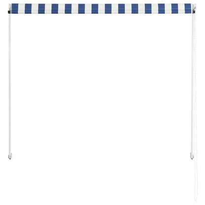 vidaXL Awning | Blue and White | 100% polyester fabric with PA coating, Steel 5