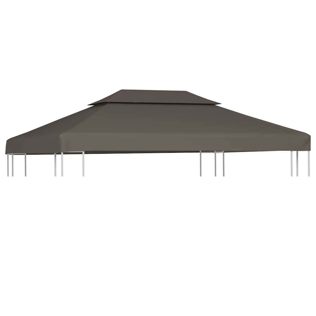 vidaXL Gazebo Top Cover | Taupe | Polyester with PVC coating | 4x3 m 1