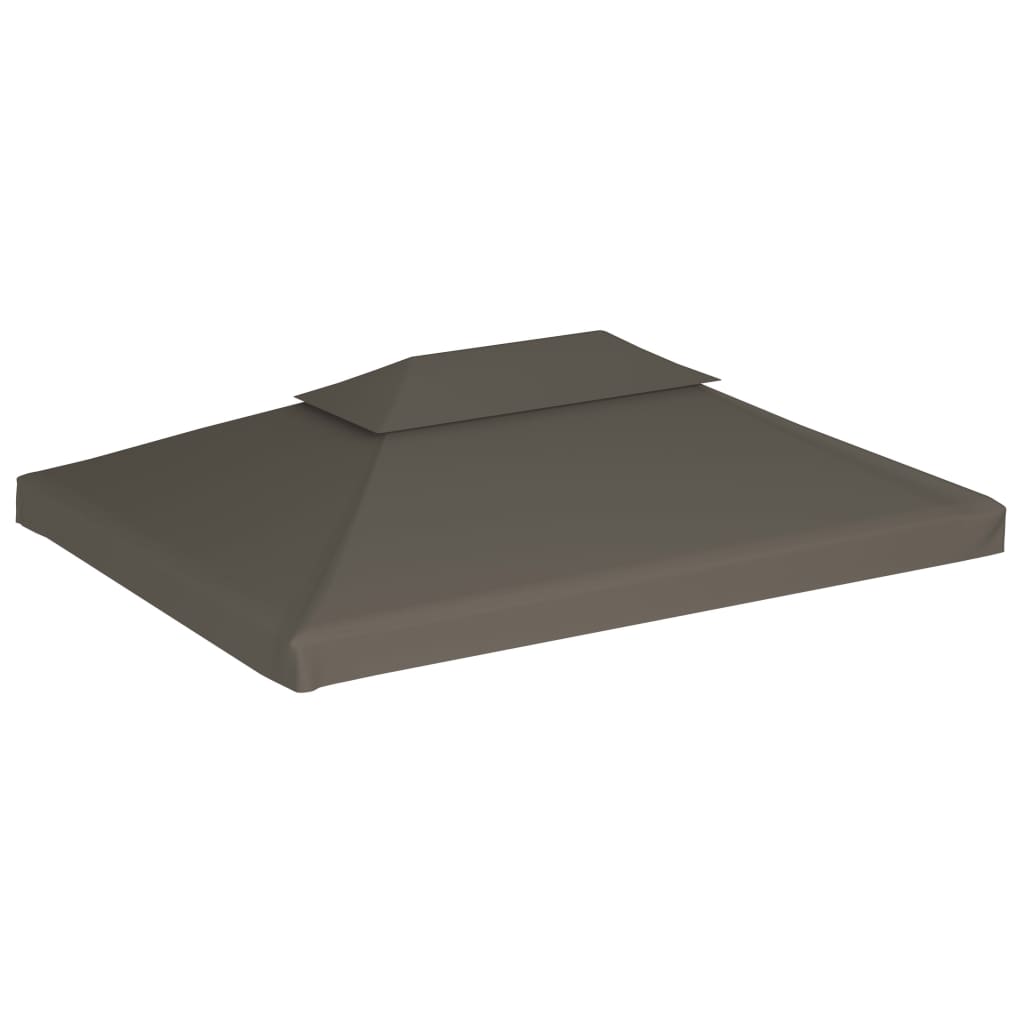 vidaXL Gazebo Top Cover | Taupe | Polyester with PVC coating | 4x3 m 2