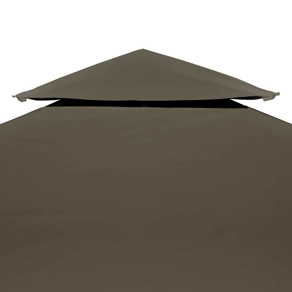 vidaXL Gazebo Top Cover | Taupe | Polyester with PVC coating | 4x3 m 3