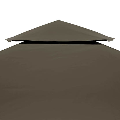 vidaXL Gazebo Top Cover | Taupe | Polyester with PVC coating | 4x3 m 3