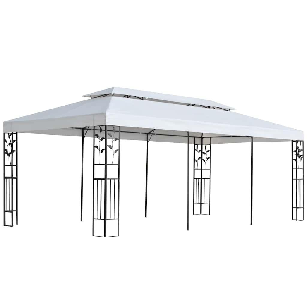 vidaXL Gazebo Fabric White 300 x 600 cm Polyester 1
