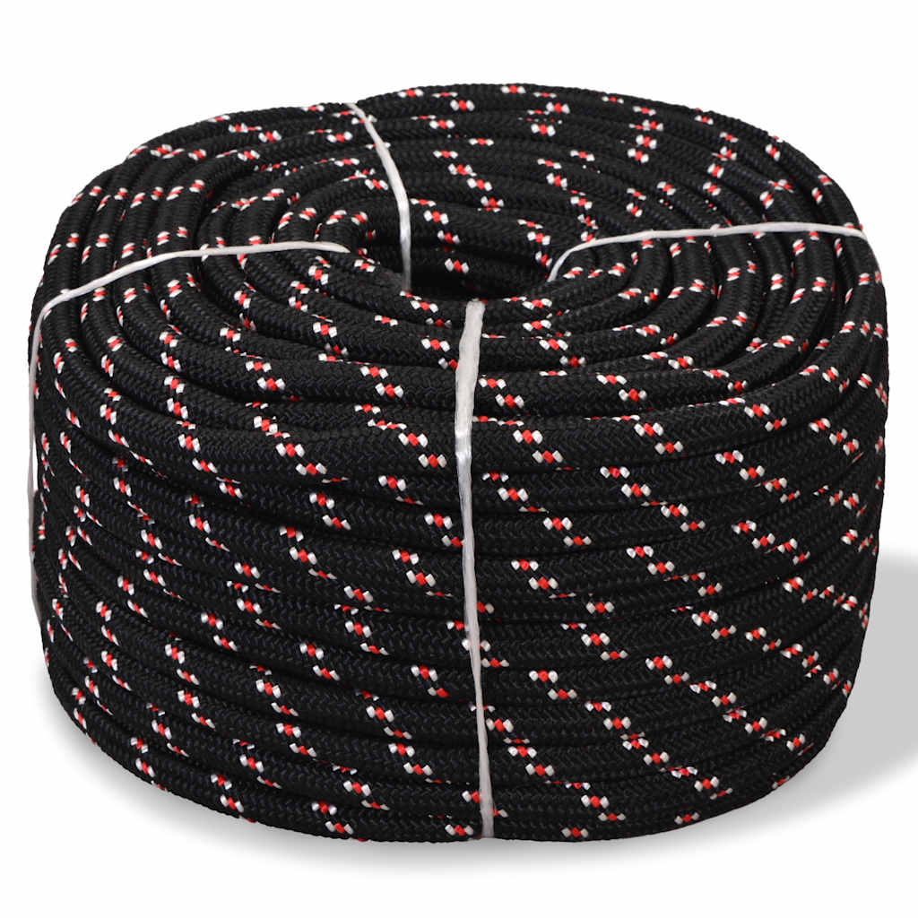 vidaXL Marine Rope Polypropylene 6 mm 500 m Black 1