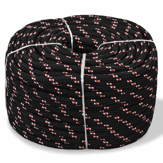 143811 vidaXL Marine Rope Polypropylene 12 mm 250 m Black 1