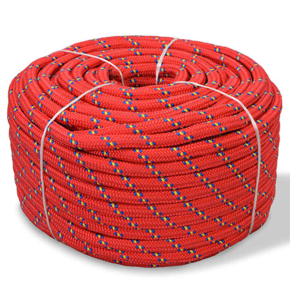 vidaXL Marine Rope Polypropylene 12 mm 250 m Red 1