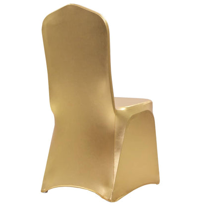 vidaXL Chair Cover | Set of 6 | Gold | 90% polyester and 10% elastane 2