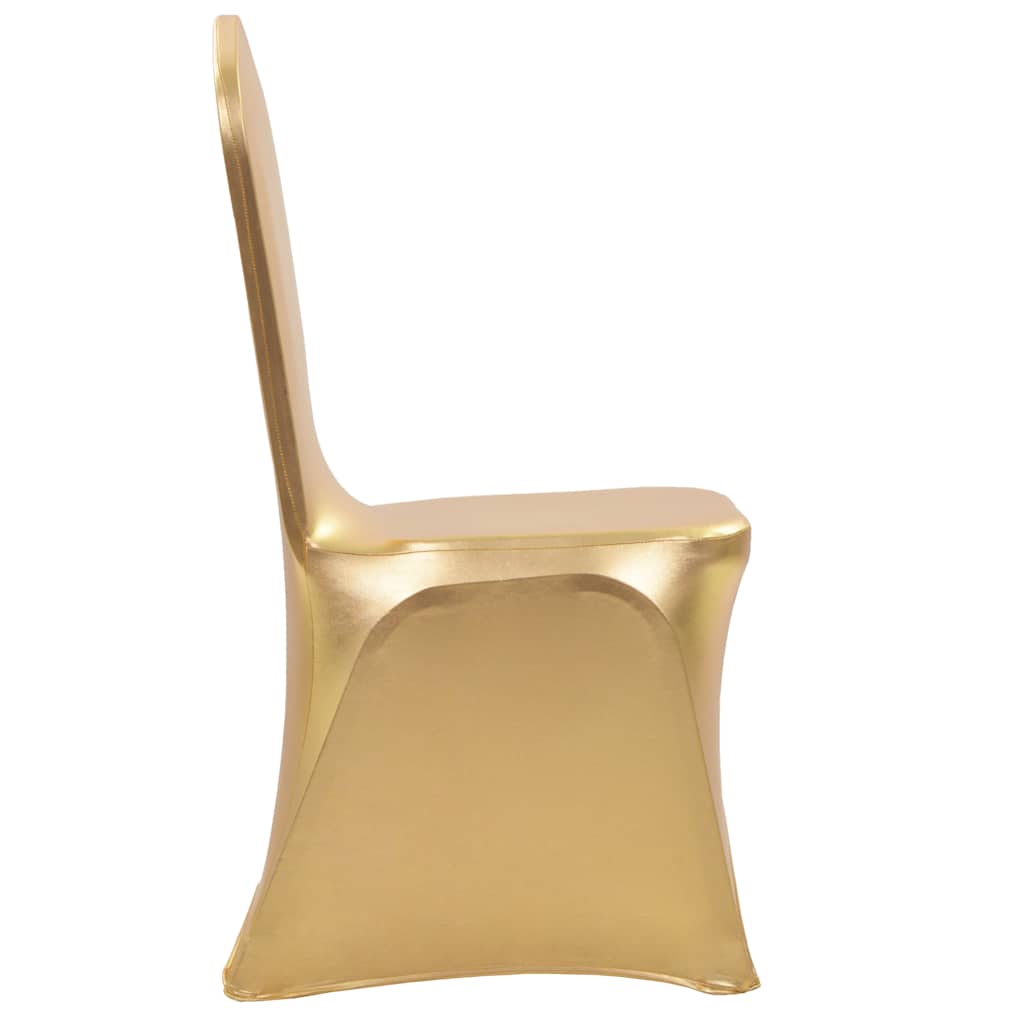 vidaXL Chair Cover | Set of 6 | Gold | 90% polyester and 10% elastane 3