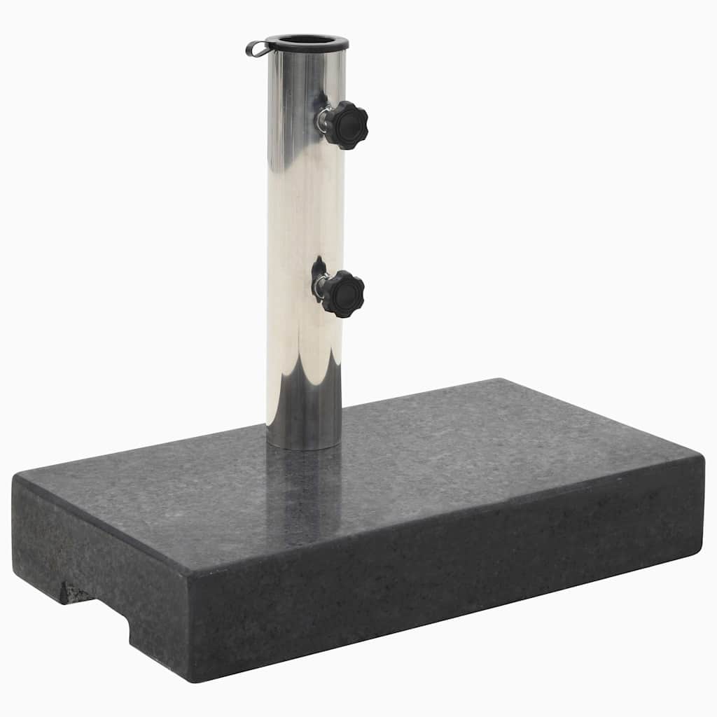 45067 vidaXL Parasol Base Granite 25 kg Rectangular Black 1