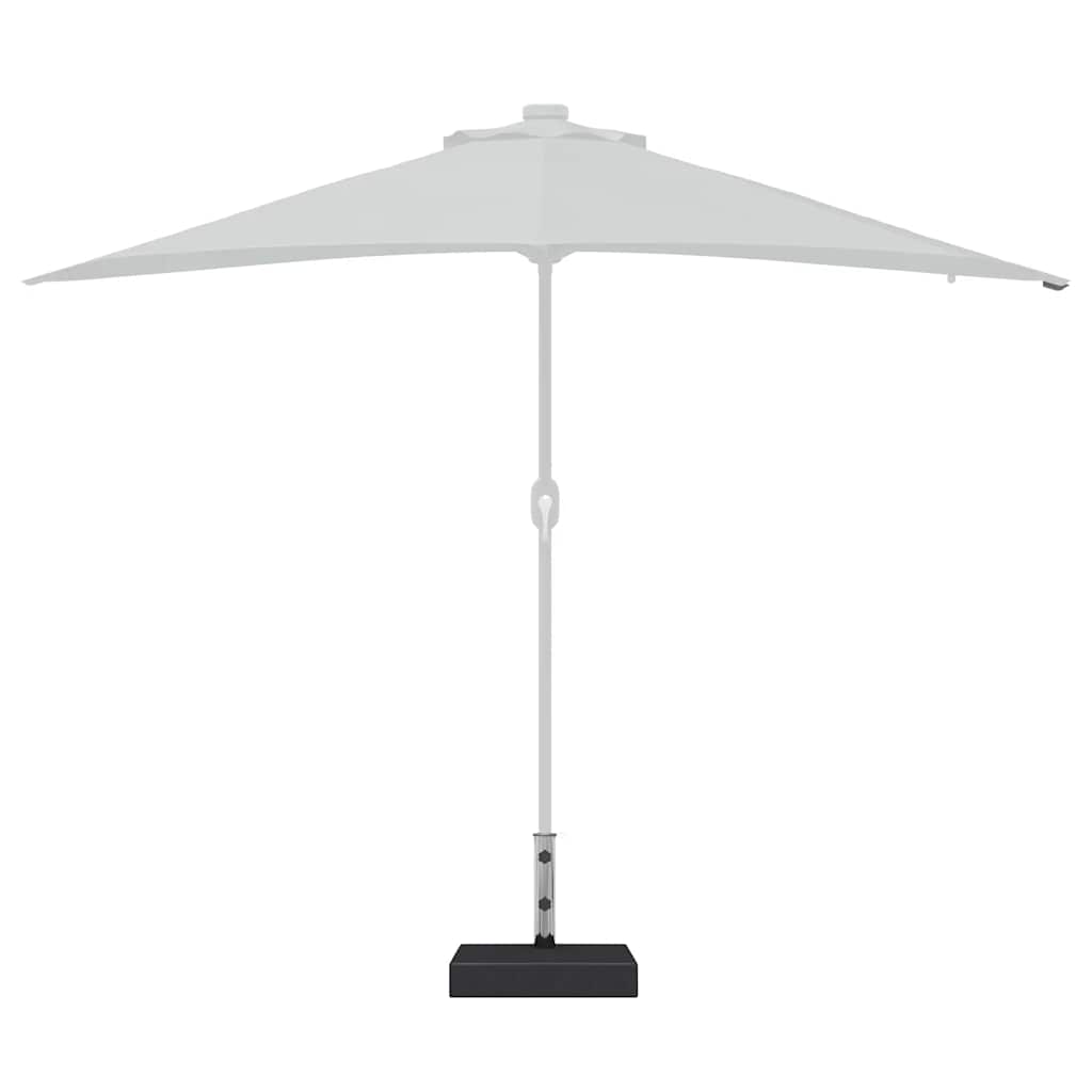45067 vidaXL Parasol Base Granite 25 kg Rectangular Black 4