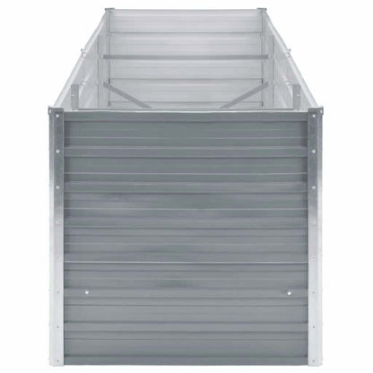 vidaXL Garden Raised Bed Galvanised Steel 240x80x77 cm Grey 4