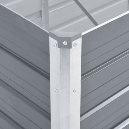 vidaXL Garden Raised Bed Galvanised Steel 240x80x77 cm Grey 6