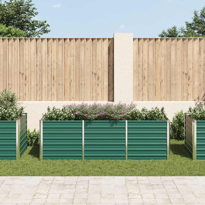 vidaXL Raised Bed | Green | Galvanised Steel | 240x80x77 cm | Raised Bed 3