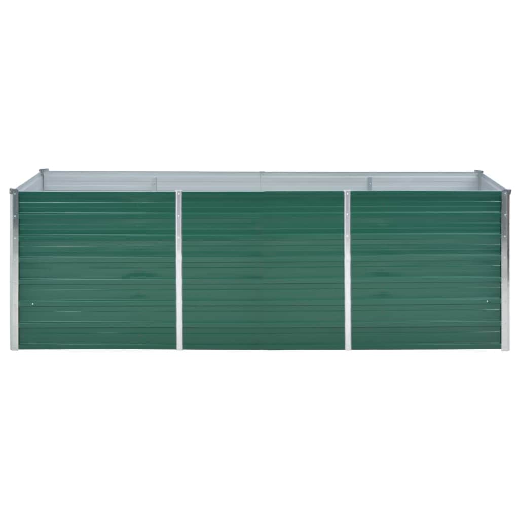vidaXL Raised Bed | Green | Galvanised Steel | 240x80x77 cm | Raised Bed 4