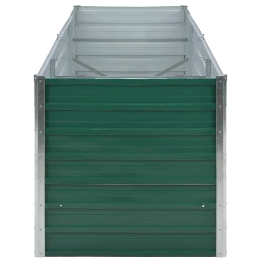 vidaXL Raised Bed | Green | Galvanised Steel | 240x80x77 cm | Raised Bed 5