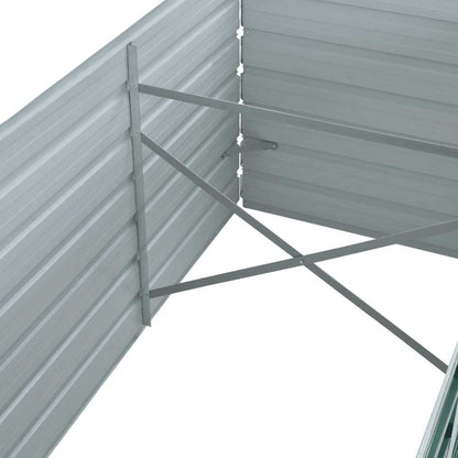 vidaXL Raised Bed | Green | Galvanised Steel | 240x80x77 cm | Raised Bed 6