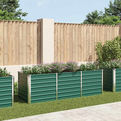 vidaXL Raised Bed | Green | Galvanised Steel | 240x80x77 cm | Raised Bed 1