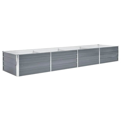 vidaXL Raised Bed | Grey | Galvanised steel | 320x80x45 cm | Strong and Durable 2