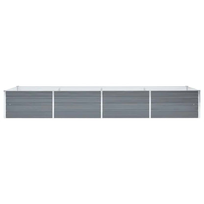 vidaXL Raised Bed | Grey | Galvanised steel | 320x80x45 cm | Strong and Durable 3