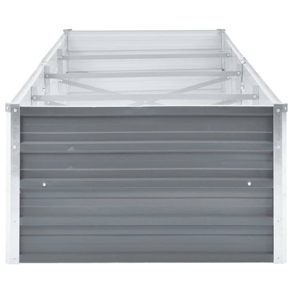 vidaXL Raised Bed | Grey | Galvanised steel | 320x80x45 cm | Strong and Durable 4