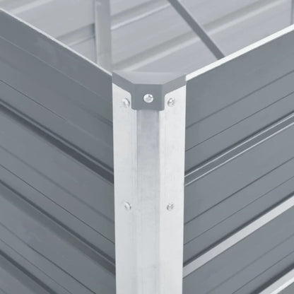 vidaXL Raised Bed | Grey | Galvanised steel | 320x80x45 cm | Strong and Durable 5