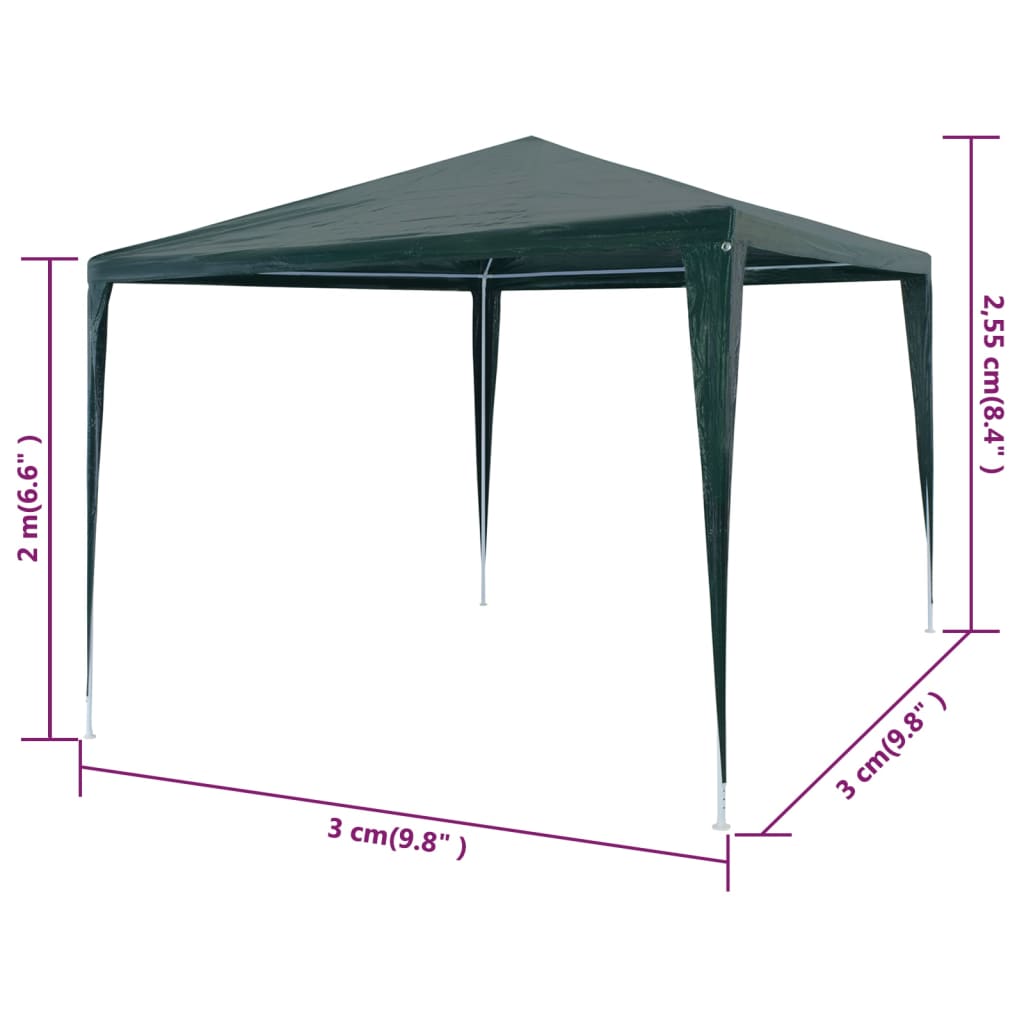 vidaXL Party Tent | Green | Polyethylene and steel | Medium 6
