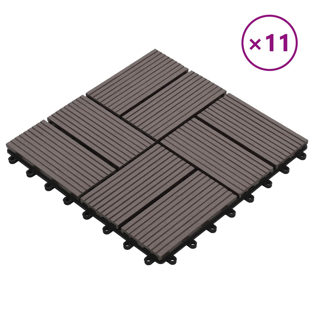 Decking Tile 30 x 30 cm WPC 11 Cross