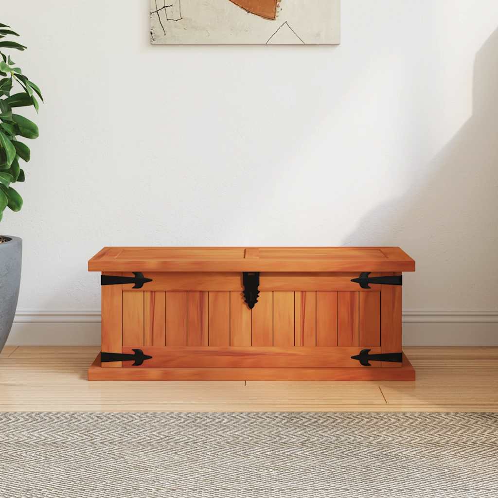 vidaXL Storage Chest | Brown | Solid acacia wood, MDF | 60x25x22 cm 3