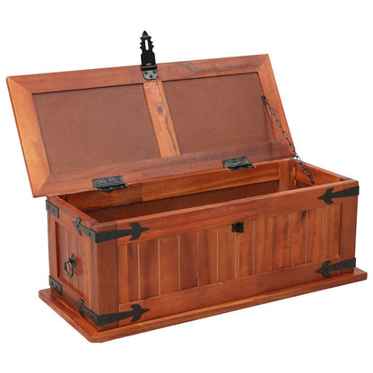 vidaXL Storage Chest | Brown | Solid acacia wood, MDF | 60x25x22 cm 5