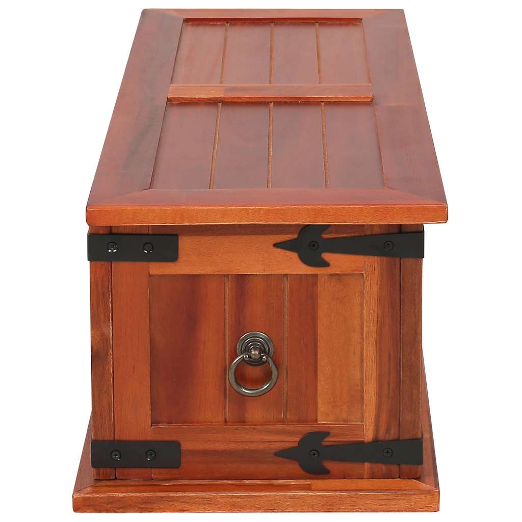 vidaXL Storage Chest | Brown | Solid acacia wood, MDF | 60x25x22 cm 6