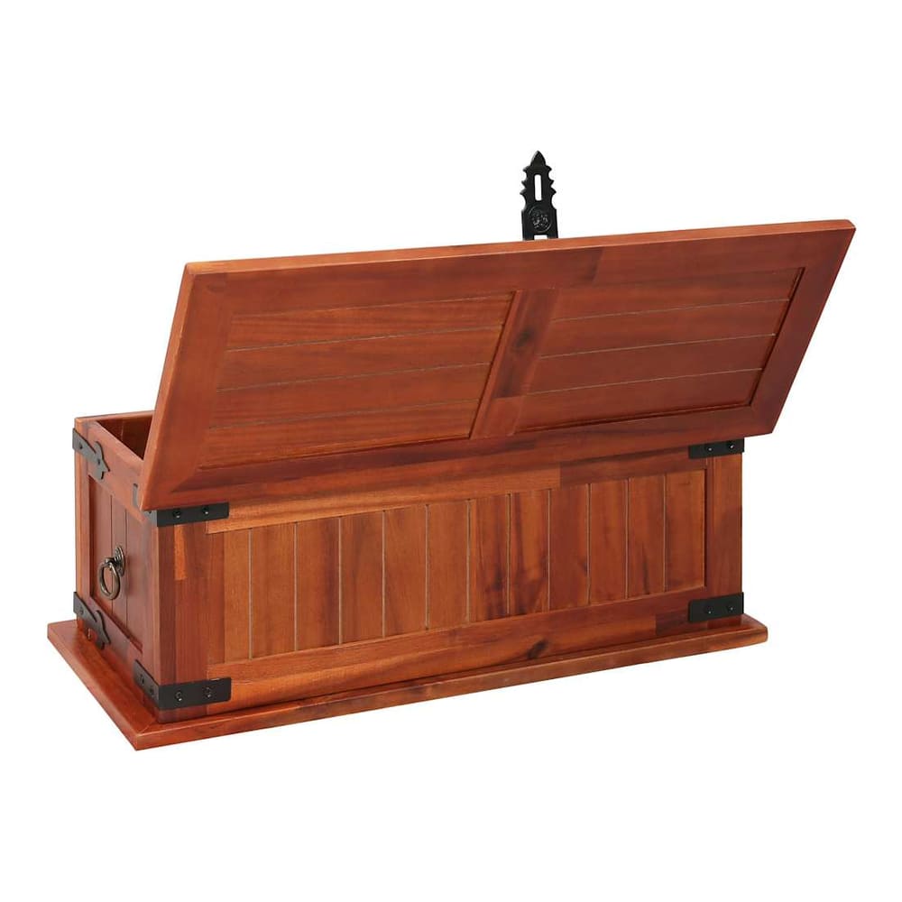 Storage Chest Solid Acacia Wood 60 x 25 x 22 cm
