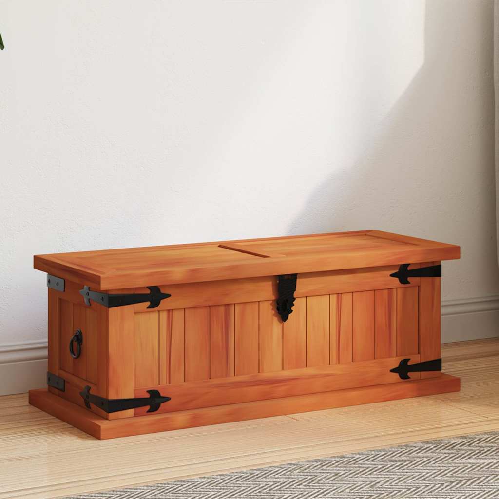 vidaXL Storage Chest | Brown | Solid acacia wood, MDF | 60x25x22 cm 1