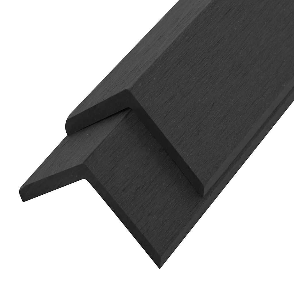 vidaXL 5 pcs Decking Angle Trims WPC 170 cm Black 2