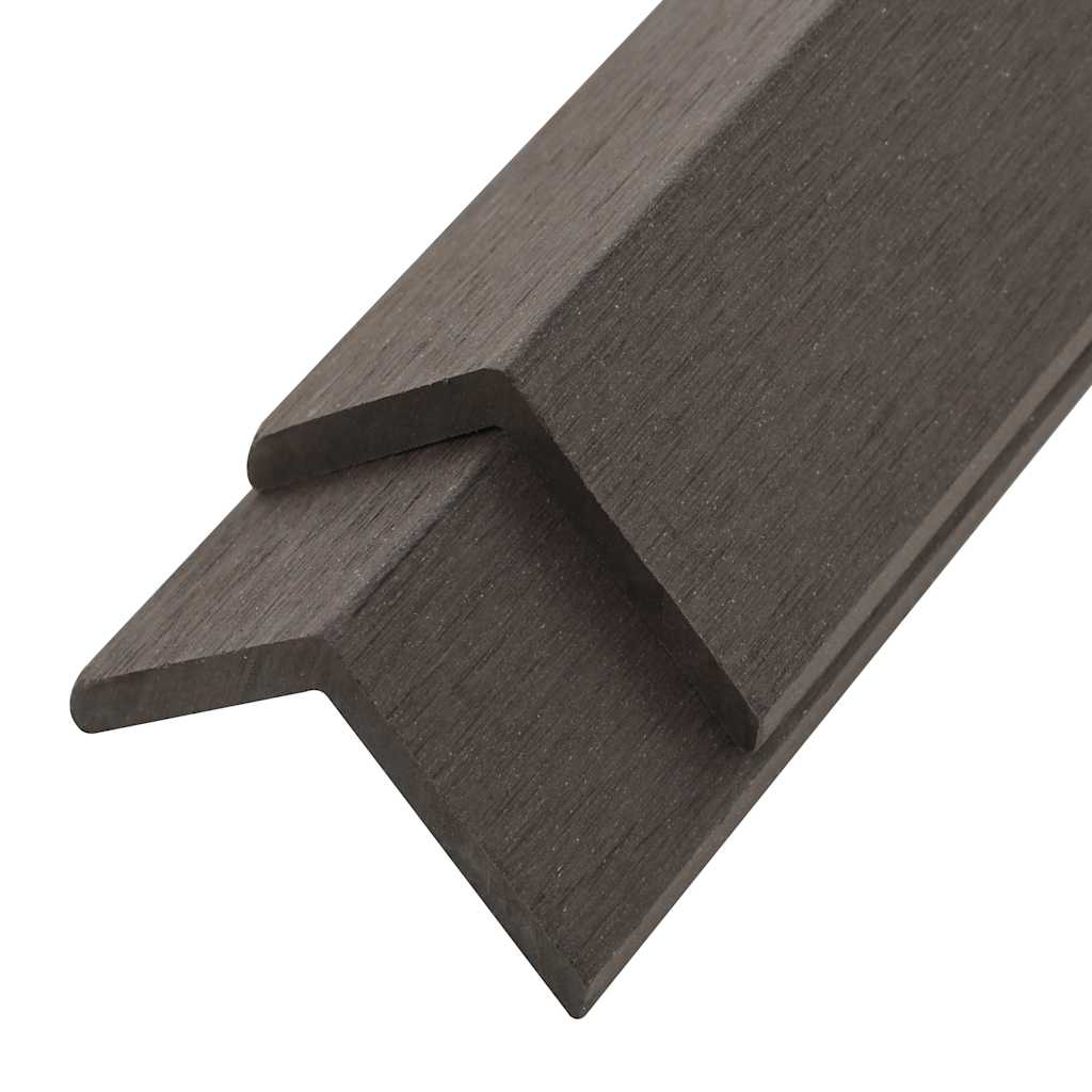 vidaXL 5 pcs Decking Angle Trims WPC 170 cm Dark Brown 2