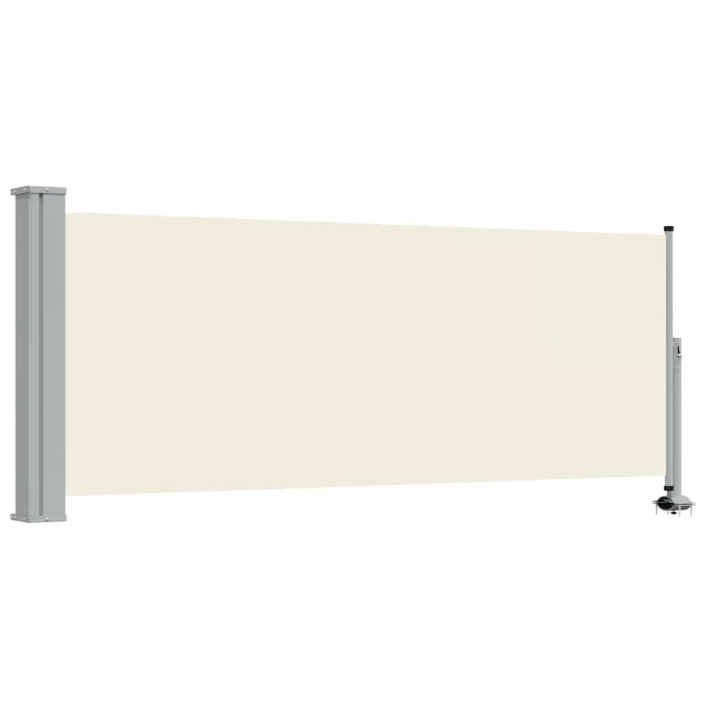 vidaXL Side Awning | Cream and Grey | Polyester and Powder-Coated Iron 2