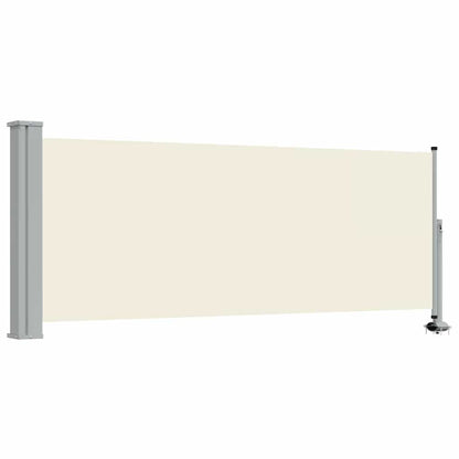 vidaXL Side Awning | Cream and Grey | Polyester and Powder-Coated Iron 2