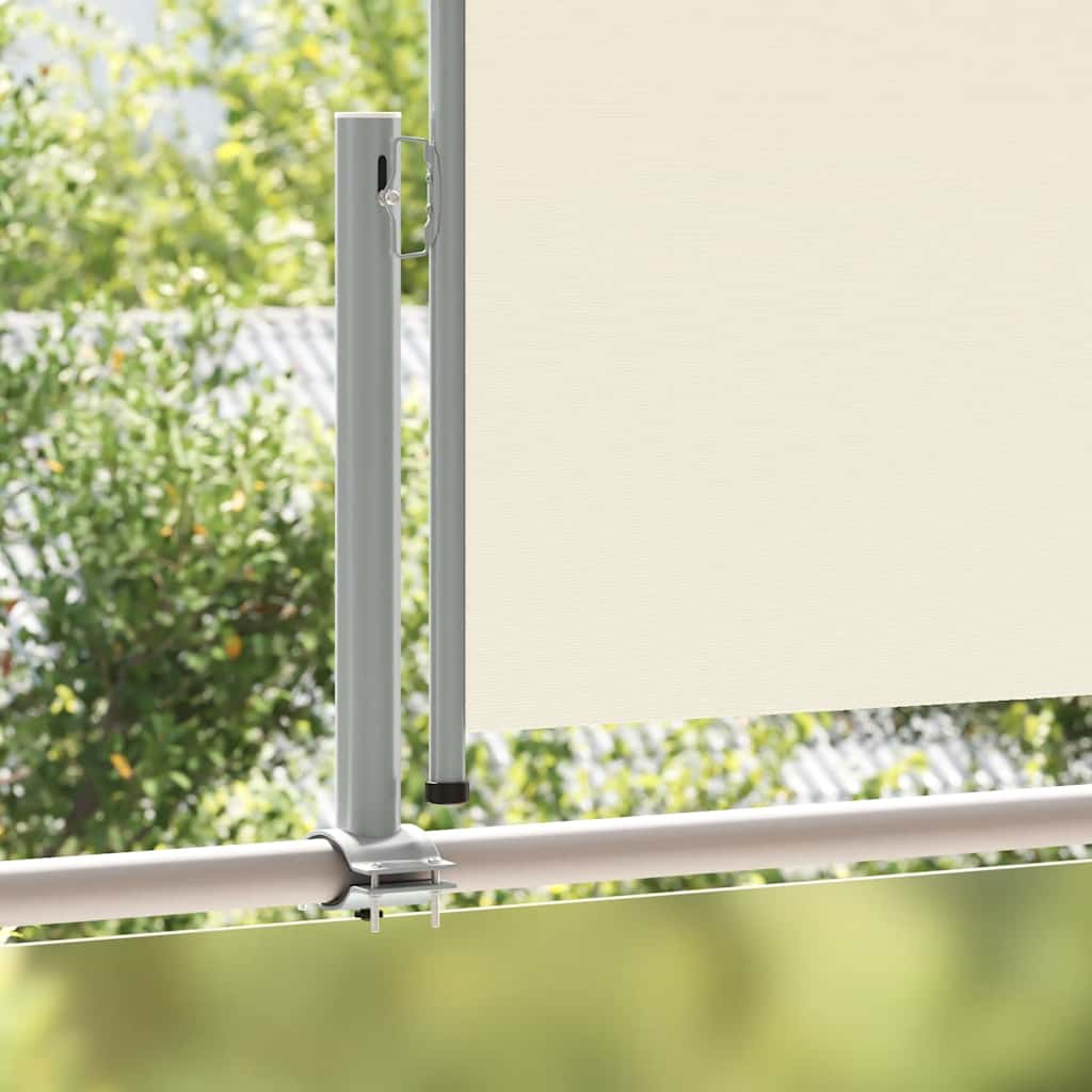 vidaXL Side Awning | Cream and Grey | Polyester and Powder-Coated Iron 3